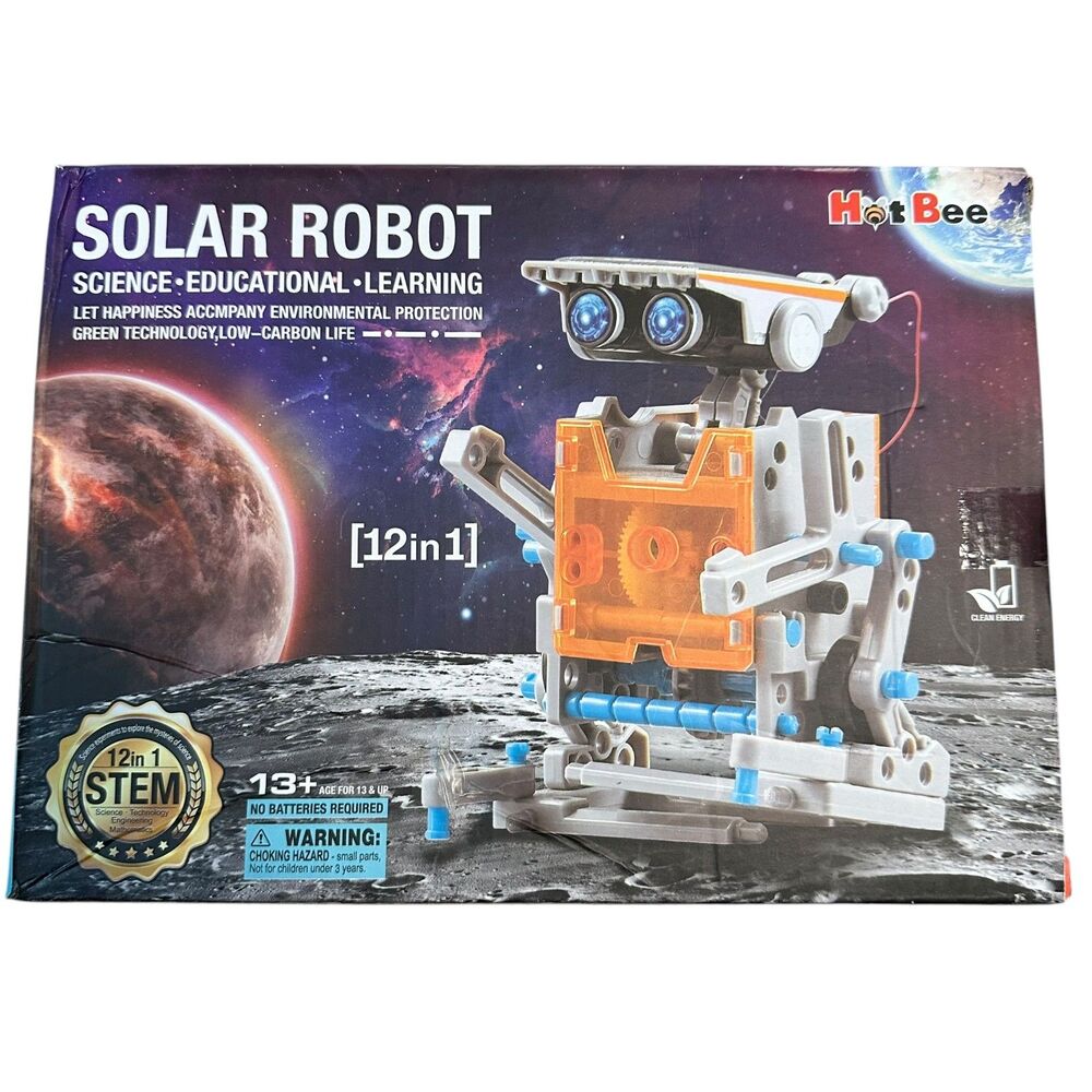 Hot Bee STEM Build Your Own Solar Robot Kits New